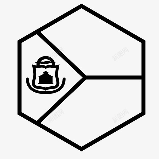 圣马丁旗国家圣马丁图标svg_新图网 https://ixintu.com sxm 世界 六边形 国家 马丁