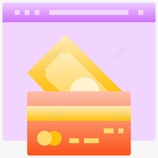 信用卡支付30线性颜色渐变图标svg_新图网 https://ixintu.com 信用卡 支付 渐变 线性 颜色
