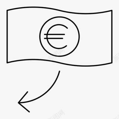 收欧元佣金付款图标图标