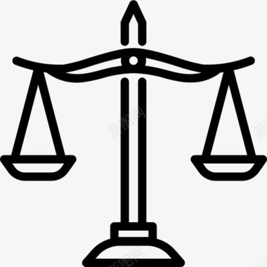法律尺度平衡正义图标图标