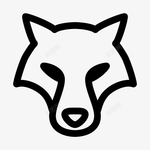 狐狸动物森林图标svg_新图网 https://ixintu.com 动物 动物线 头 森林 狐狸 野生