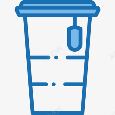 杯子饮料和饮料4蓝色图标图标