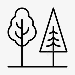 绿植icon树木植物学常绿植物图标高清图片