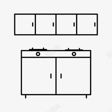 厨房用具橱柜抽屉图标图标