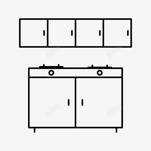 厨房用具橱柜抽屉图标svg_新图网 https://ixintu.com 厨房和食物 厨房家具 厨房用具 家具 抽屉 橱柜