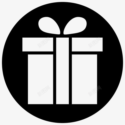 礼品盒优惠礼物图标svg_新图网 https://ixintu.com 丝带 优惠 奖品 礼品盒 礼物 购物和电子商务1黑色填充