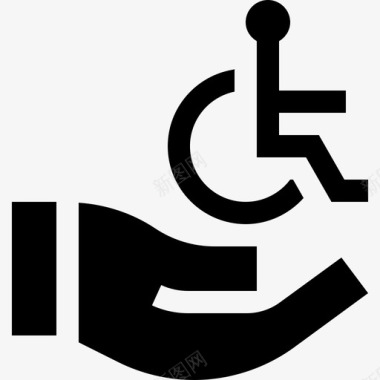 残疾人残疾人援助2已填充图标图标