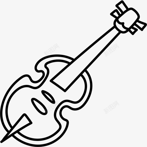 大提琴乐器18黑色图标svg_新图网 https://ixintu.com 乐器18 大提琴 黑色