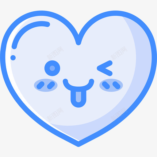 心脏心脏表情4蓝色图标svg_新图网 https://ixintu.com 心脏 心脏表情4 蓝色