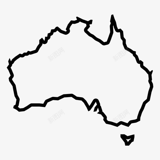 澳大利亚地图大陆国家图标svg_新图网 https://ixintu.com 国家 大陆 悉尼 澳大利亚地图