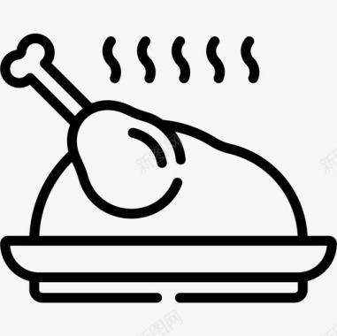 烤鸡烧烤18直系图标图标