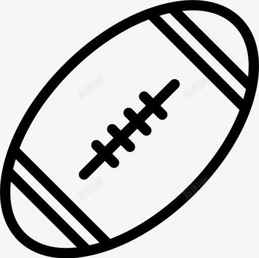 橄榄球运动和游戏9直线型图标svg_新图网 https://ixintu.com 橄榄球 直线型 运动和游戏9