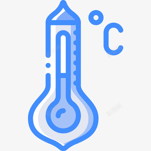 温度计发明5蓝色图标svg_新图网 https://ixintu.com 发明5 温度计 蓝色