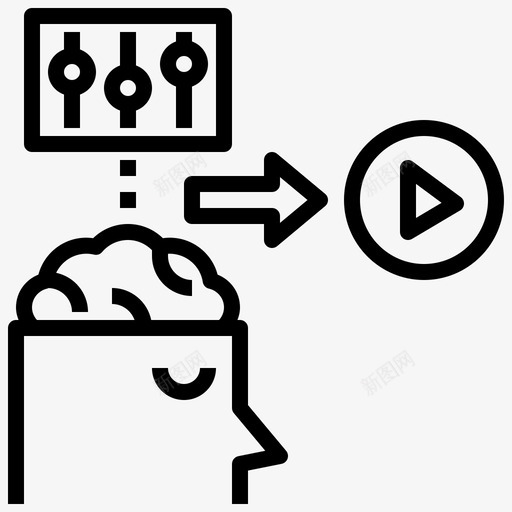行为大脑性格图标svg_新图网 https://ixintu.com 大脑 性格 控制 游戏 符号 茨海 行为 阿尔 默病