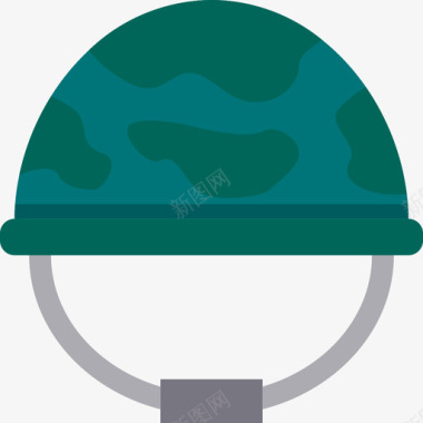 头盔陆军10级扁平图标图标