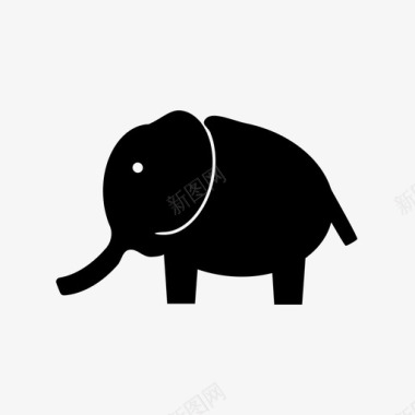 大象动物动物群图标图标