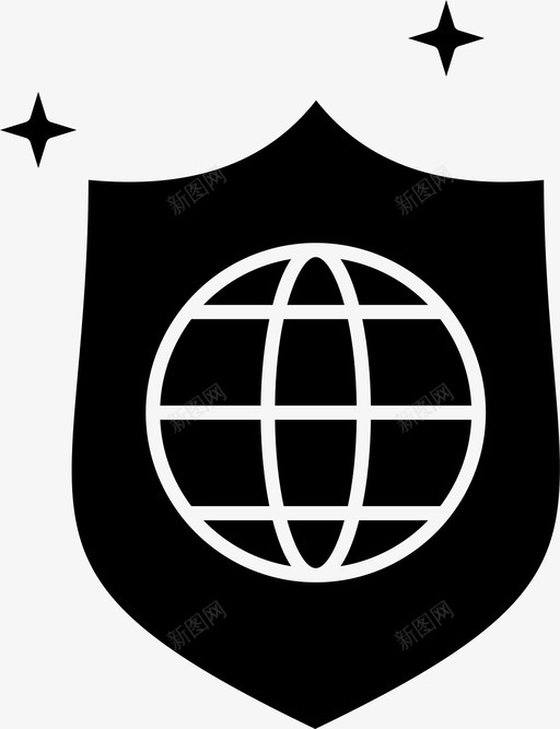 互联网全球互联网安全图标svg_新图网 https://ixintu.com 互联网 互联网安全 全球 盾牌