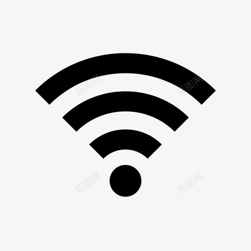 wifi互联网信号图标svg_新图网 https://ixintu.com wifi 互联网 信号 符号 连接