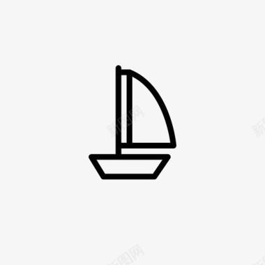 图标帆船商业水图标