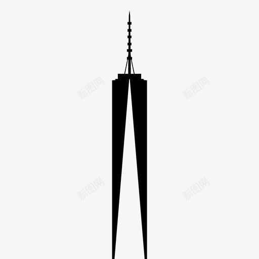 一个世界贸易中心塔建筑图标svg_新图网 https://ixintu.com 一个 世界 中心 建筑 贸易