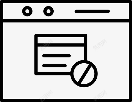 阻止文件弹出窗口图标svg_新图网 https://ixintu.com 弹出 文件 窗口 阻止