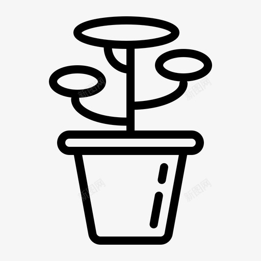 盆景花盆花植物图标svg_新图网 https://ixintu.com 名花 植物 盆景 盆花 花瓶