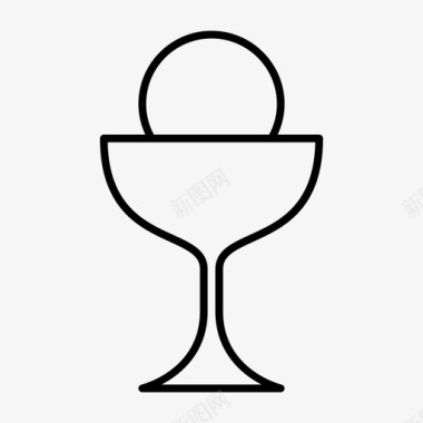 圣杯与主人基督教圣餐图标图标