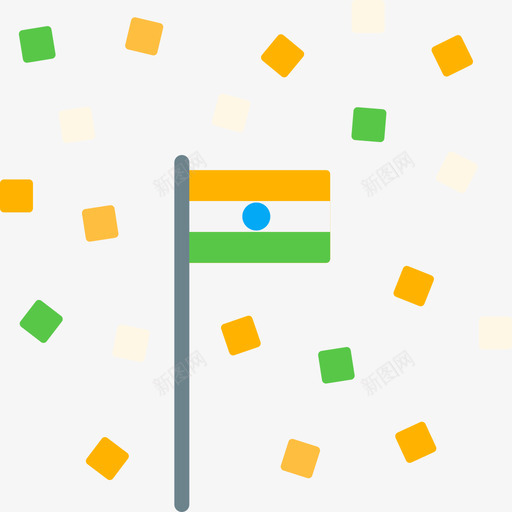 国旗印度共和国日平装图标svg_新图网 https://ixintu.com 共和国 印度 国旗 平装