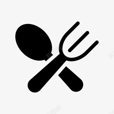 餐厅叉子勺子图标图标