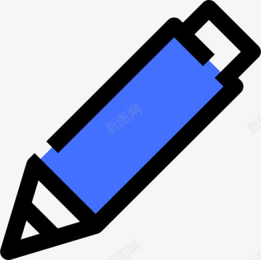 记号笔56学校蓝色图标图标