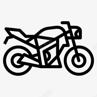 街头摩托车摩托车手交通工具图标图标