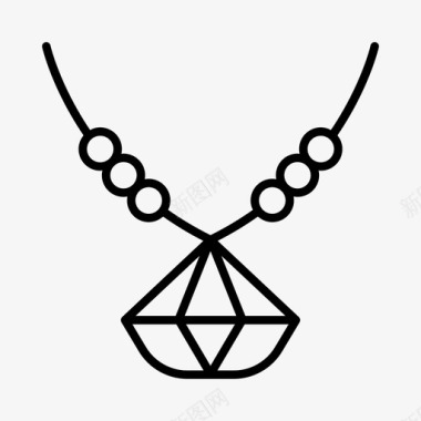 钻石项链古董珠宝图标图标