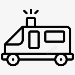 应急医院救护车应急车辆健康紧急情况图标高清图片