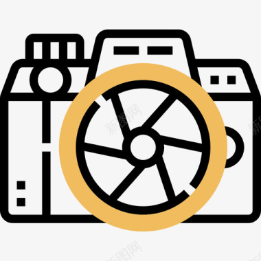 照相机照相机及配件7黄色阴影图标图标