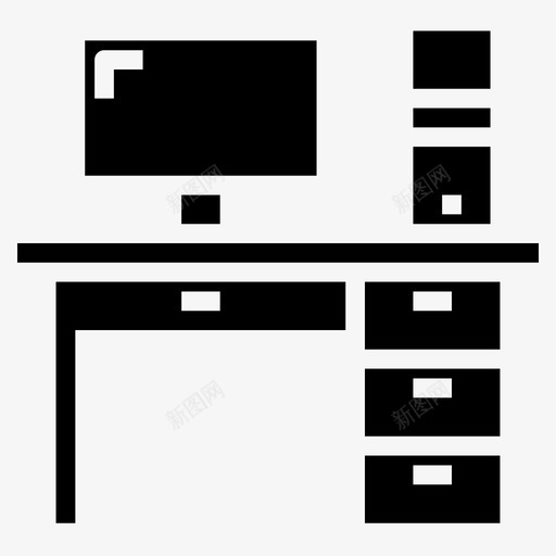 办公桌255满桌图标svg_新图网 https://ixintu.com 办公桌 满桌