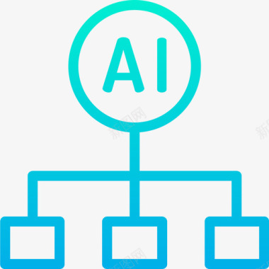 图表人工智能40梯度图标图标