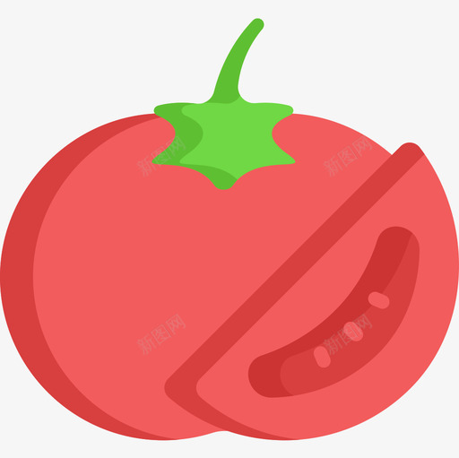 番茄营养4扁平图标svg_新图网 https://ixintu.com 扁平 番茄 营养