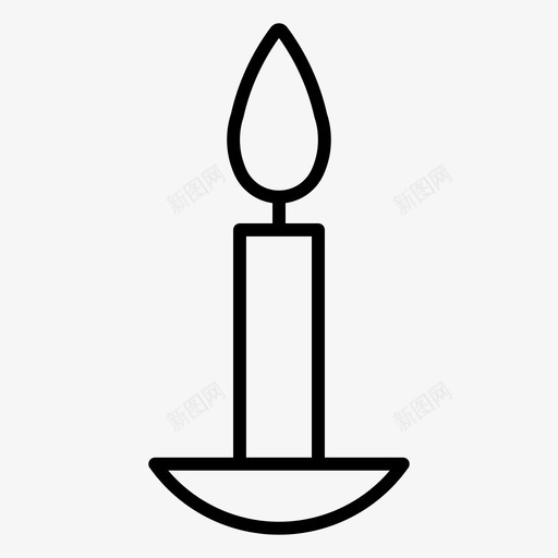 蜡烛生日烛台图标svg_新图网 https://ixintu.com 圣诞节 家用 晚餐 烛台 生日 蜡烛 设备
