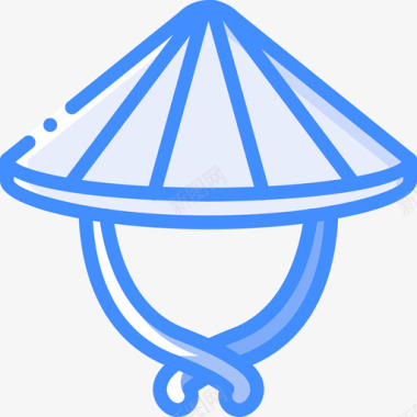 帽子中国34蓝色图标图标