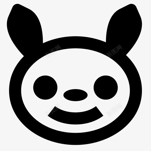 兔子动物表情符号图标svg_新图网 https://ixintu.com 兔子 动物 宠物 符号 表情