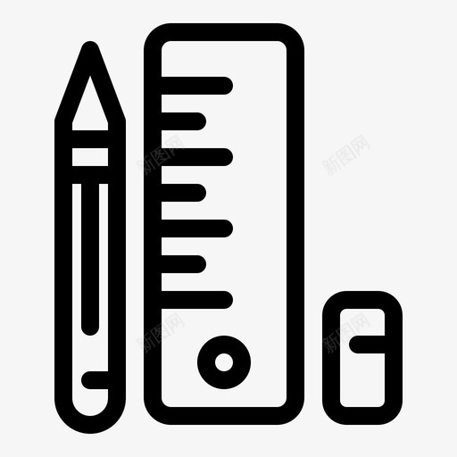 教育笔铅笔图标svg_新图网 https://ixintu.com 刻度 教育 铅笔