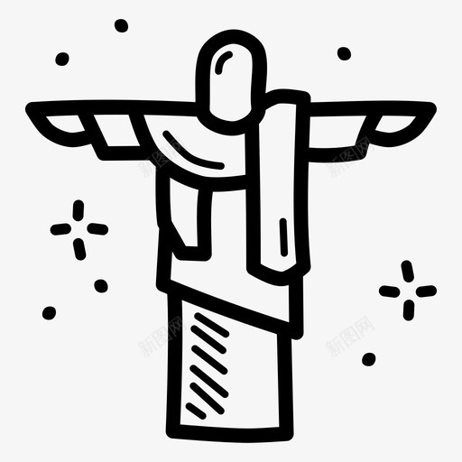 耶稣基督基督徒图标svg_新图网 https://ixintu.com 四旬 基督 基督徒 复活节 涂鸦 耶稣 雕像