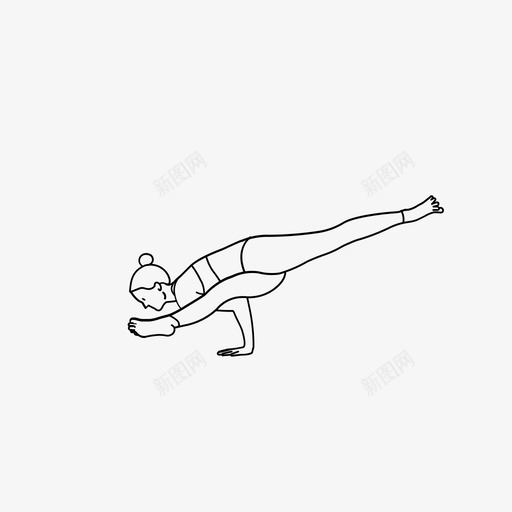 高级瑜伽姿势手臂平衡图标svg_新图网 https://ixintu.com 哈他 姿势 平衡 手臂 瑜伽 高级