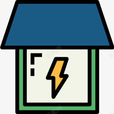 家能源21线性颜色图标图标