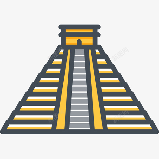 玛雅金字塔纪念碑18双色图标svg_新图网 https://ixintu.com 双色 玛雅 纪念碑 金字塔
