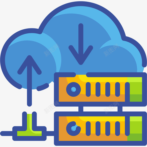 存储云技术15线性颜色图标svg_新图网 https://ixintu.com 存储 技术 线性 颜色