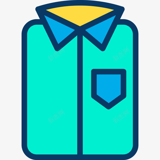 衬衫衣服和时尚5线性颜色图标svg_新图网 https://ixintu.com 时尚 线性 衣服 衬衫 颜色