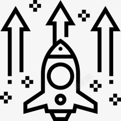 初创公司初创公司数字营销111线性图标高清图片