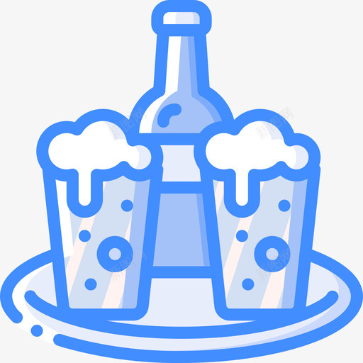 品脱啤酒蒸馏和酿造4蓝色图标svg_新图网 https://ixintu.com 品脱啤酒 蒸馏和酿造4 蓝色