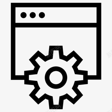 生产率齿轮服务图标图标
